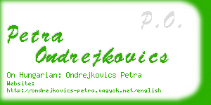 petra ondrejkovics business card